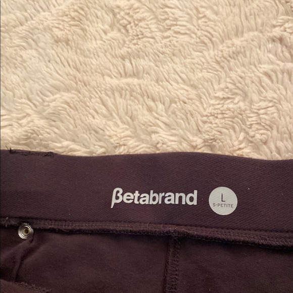 Betabrand Dark Purple Chinos Cropped Comfort Pants - Picture 2 of 3